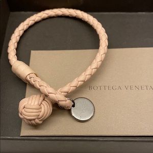 Bottega veneta pink leather bracelet